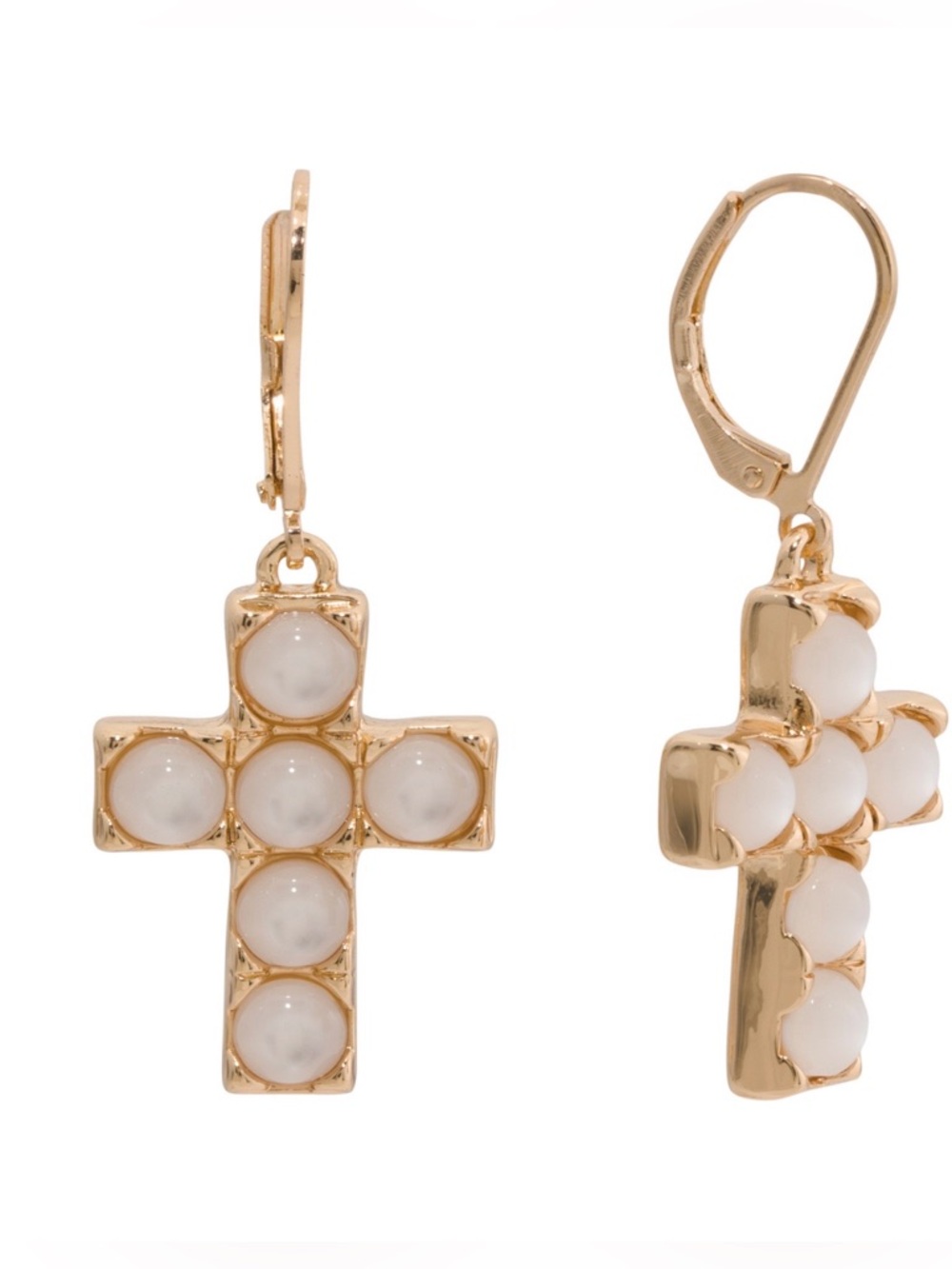 Robert Lee Morris Mother of Pearl Cross Earrings